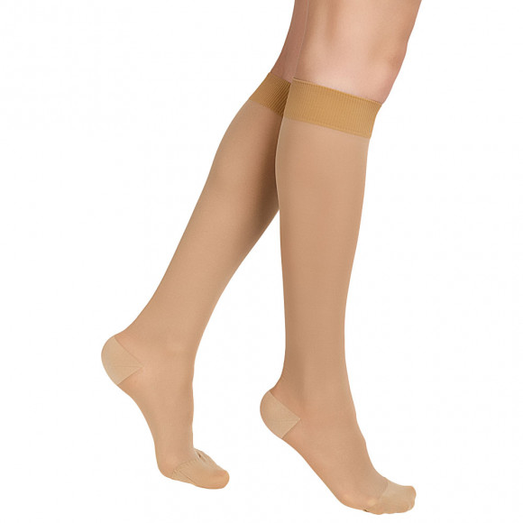 Гольфы женские, полупрозрачные, закрытый мысок,(ORTO), 315 XL, LONG, Черный