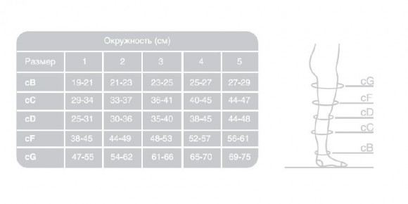 Чулки антиэмболические (2 класс компр.), (Ergoforma) Белый, №1, 227 Чулки антиэмболические (2 класс компр.), (Ergoforma) Белый, №1, 227