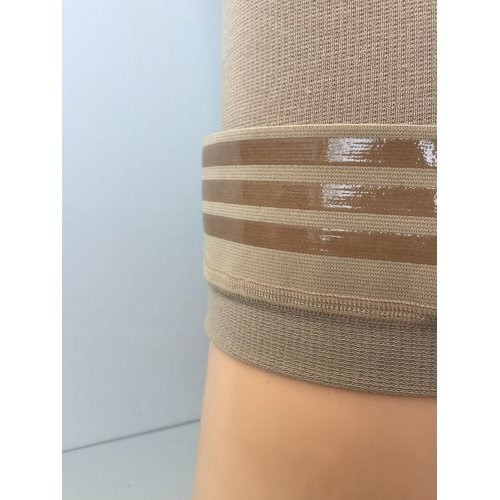 Чулки компрессионные (чулки до бедра) кругловязаные, с открытым мыском, компрессия 2 (22-32 мм рт.ст.)Смоленский Трикотаж,Ч2(п) Кремовый, №1